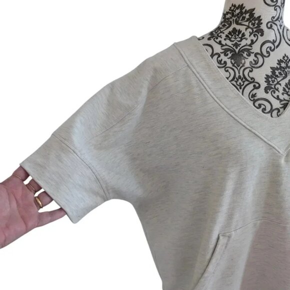 Indygena Tunic Dress Cream Beige Pockets V Neck Drawstring Waist Women's size XL - Picture 6 of 14